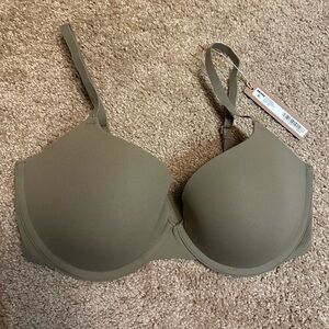NWT SKIMS Fits Everybody Push Up Demi Bra in Khaki size 34D